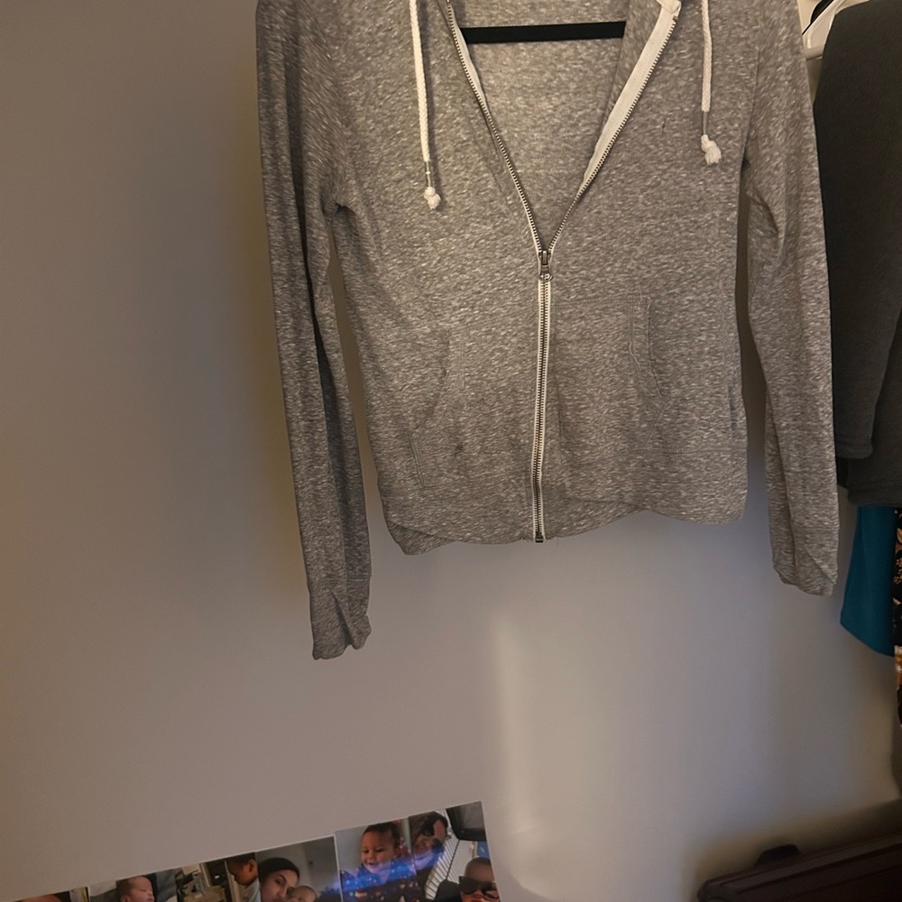 Gray Women's Zip-Up Hoodie
